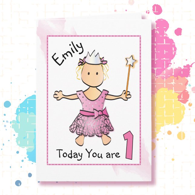 1re carte d'anniversaire pour la petite princesse (Créateur téléchargé)