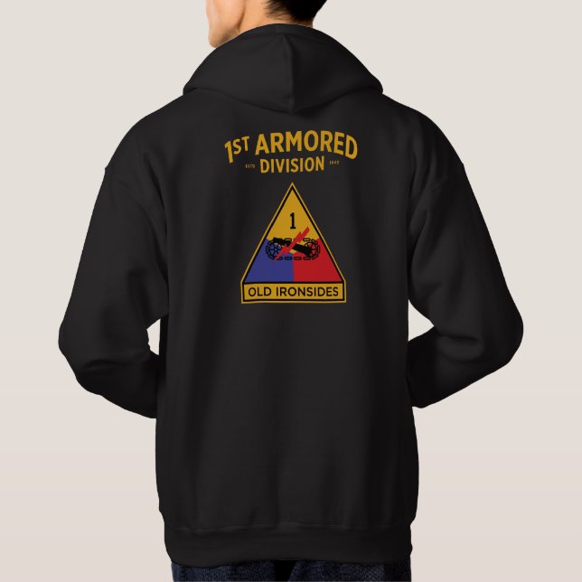1re division blindée Sweat - shirt à capuche Emble (Dos)
