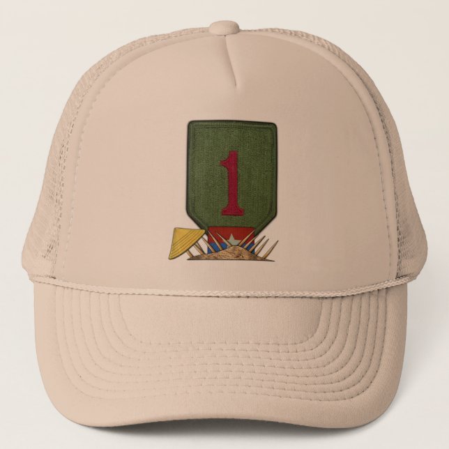 1re division d'infanterie Casquette de timbres de  (Devant)