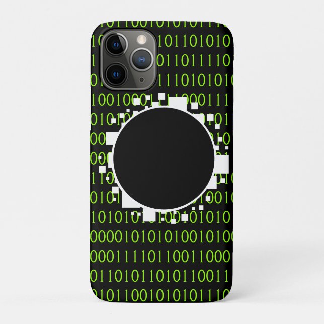1s 0s Abyss Binary Code Digital Portal White Green Case-Mate iPhone Case (Back)