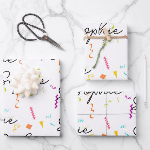 1st 2nd 3rd 5th 10th 20th 30th 40th 50th Birthday Wrapping Paper Sheet