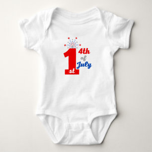 1st 4th Of July Patriotic American Baby Bodysuit