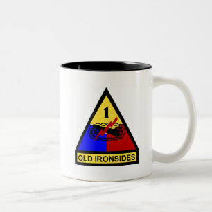 1st AD Old Ironsides Patch Two-Tone Coffee Mug