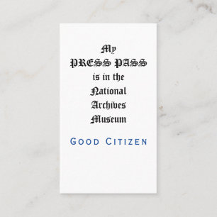 1st Amendment Audit - My Press Pass  Business Card