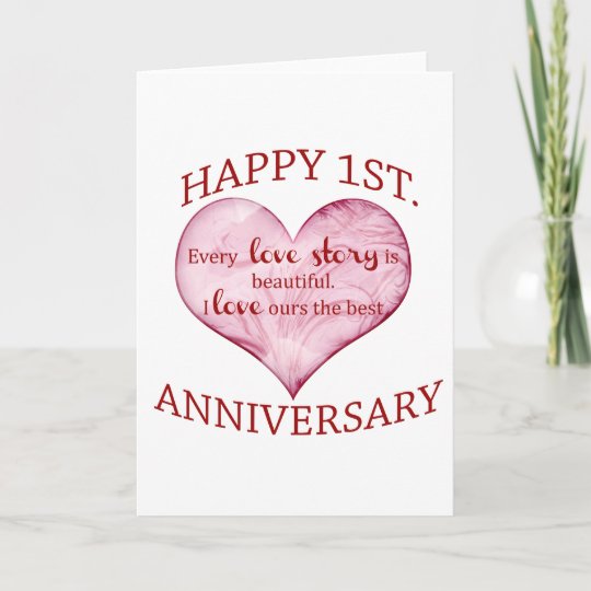 1st anniversary cards for wife