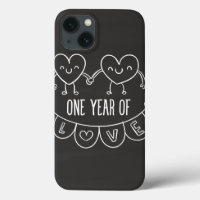 1st Anniversary Gift Chalk Hearts iPad Air
