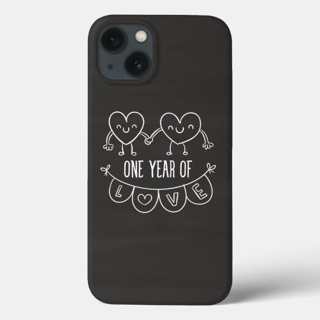 1st Anniversary Gift Chalk Hearts iPhone 6/6s Case-Mate iPhone Case (Back)