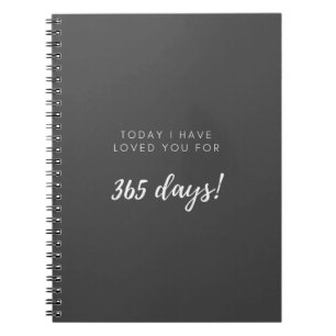 1st Anniversary Gift for Boyfriend Girlfriend Notebook