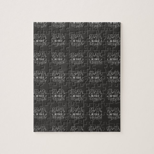 1st Anniversary Gift Photo Puzzle with Gift Box (Vertical)