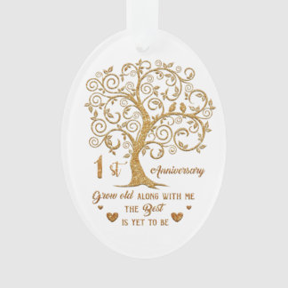 1st Anniversary Gifts Ornament | Unique gift