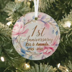 1st Anniversary Ornament 