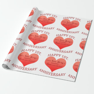 1st. Anniversary Wrapping Paper