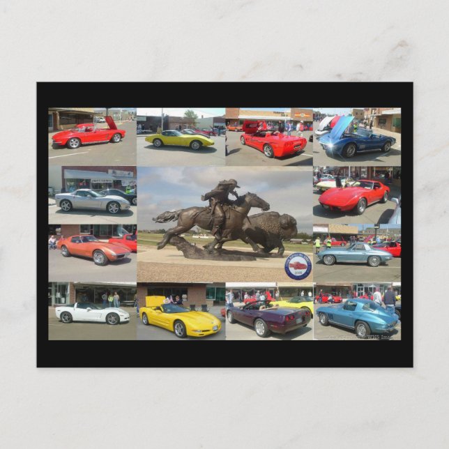 1st Annual Buffalo Bill Corvette Show Postcard (Front)