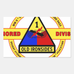 1ST ARMORED DIVISION "OLD IRONSIDES" STICKER