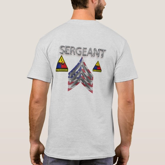 1st Armored Division Sergeant T-Shirt (Back)