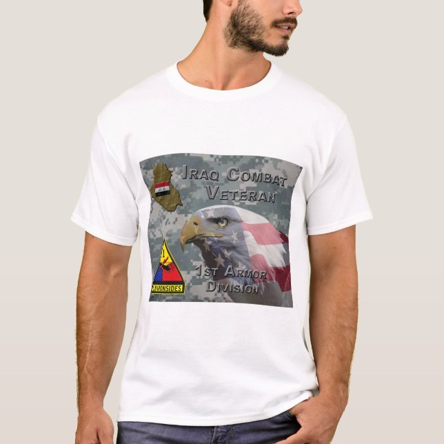 1st Armour Div Iraq Combat Veteran T-Shirt (Front)