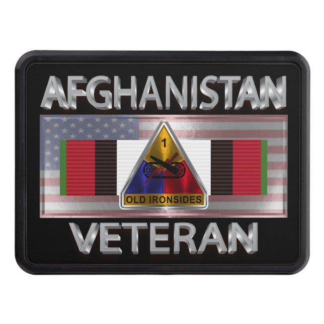 1st Armoured Division Afghanistan Veteran Trailer Hitch Cover (Front)