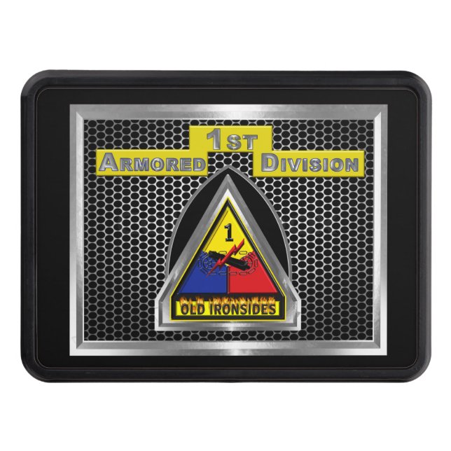 1st Armoured Division Cool Design Trailer Hitch Cover (Front)