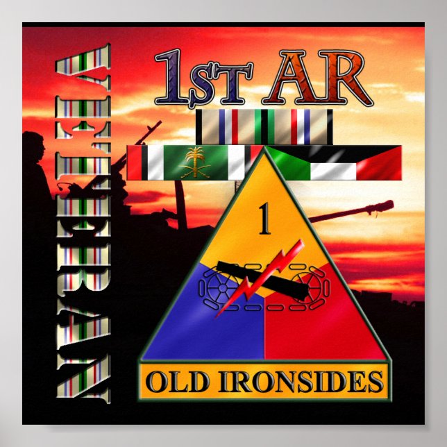 1st Armoured Division Desert Storm Veteran Poster (Front)