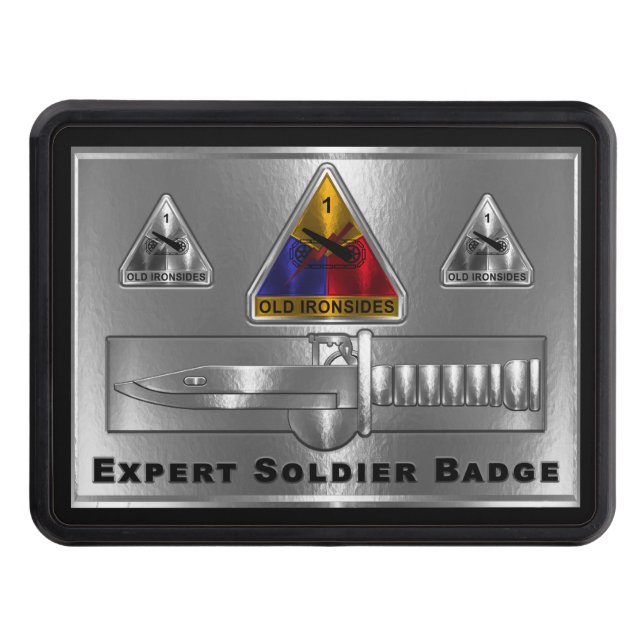 1st Armoured Division “Expert Soldier Badge” Trailer Hitch Cover (Front)