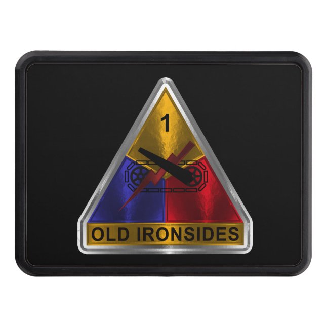 1st Armoured Division “Old Ironsides” Custom Patch Trailer Hitch Cover (Front)