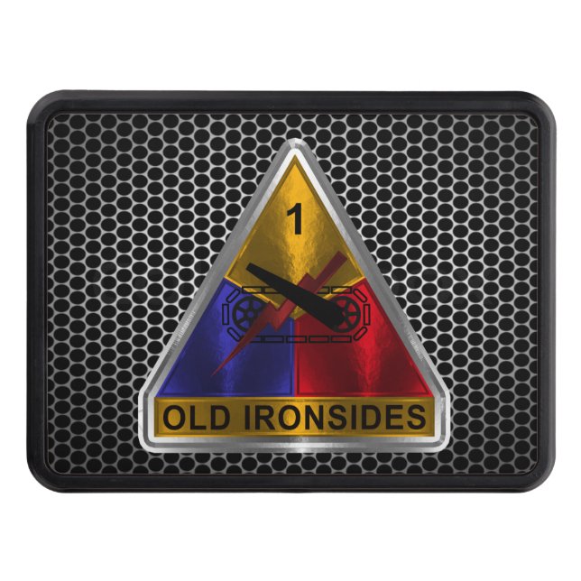 1st Armoured Division “Old Ironsides” Custom Patch Trailer Hitch Cover (Front)
