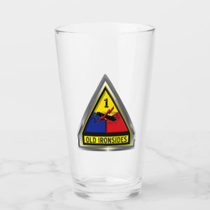 1st Armoured Division “Old Ironsides” Framed Patch Glass