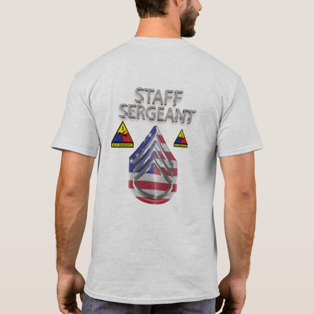 1st Armoured Division Staff Sergeant T-Shirt (Back)