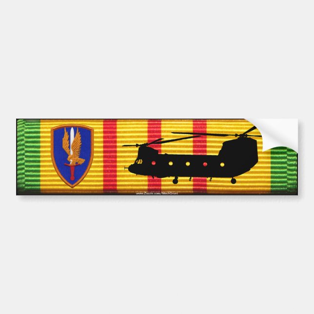 1st Aviation Bde CH-47 Chinook VSM Bumper Sticker (Front)