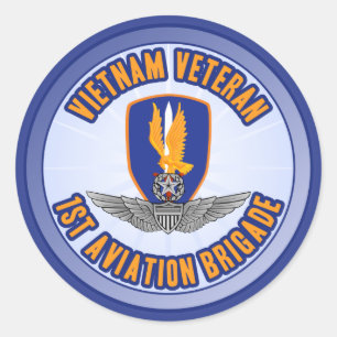 1st Avn Bde Master Aviator Classic Round Sticker