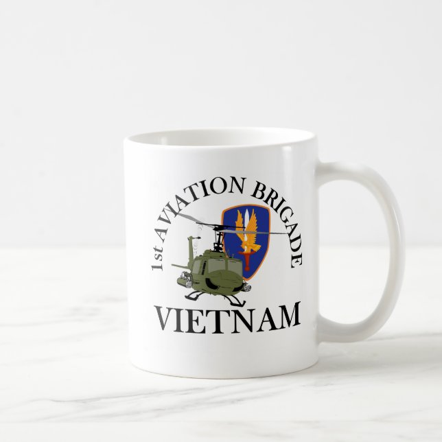 1st Avn Bde Vietnam Vet Huey Coffee Mug (Right)