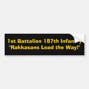 1st Battalion 187th Infantry"Rakkasans Lead the... Bumper Sticker