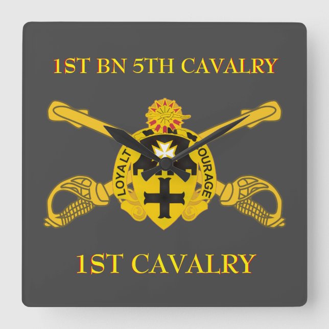 1ST BATTALION 5TH CAVALRY 1ST CAVALRY CLOCK (Front)