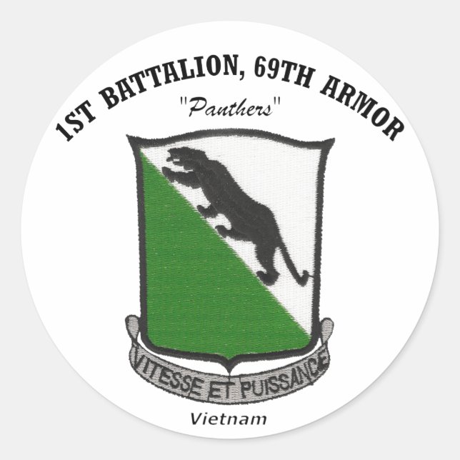 1st Battalion, 69th Armour Stickers (Front)