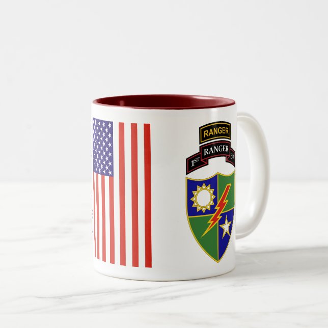 1st Battalion - 75th Ranger w/Tab Two-Tone Mug (Front Right)