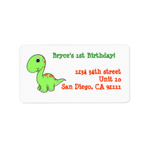 1st Birthday Address labels