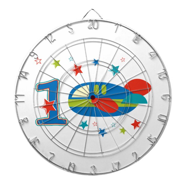 1st Birthday Airplane Dartboard (Front)