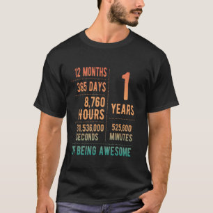 1st Birthday Boys & Girls Funny 1 Years Old T-Shirt