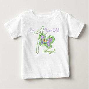 1st Birthday Butterfly Baby T-Shirt