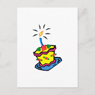 1st Birthday Cake Postcard
