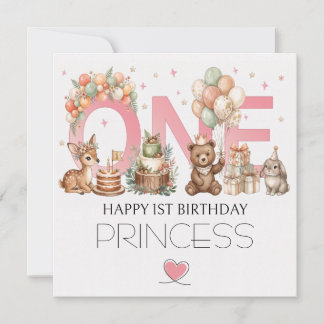 1st Birthday Card For Girl's