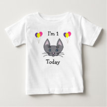 1st Birthday Cat T-Shirt