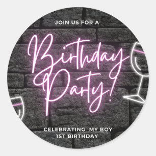 1st Birthday celebration Sticker / Boy baby / 