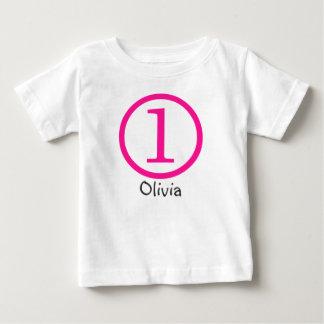 1st Birthday Customizable T-Shirt Girl