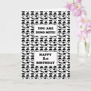 1st Birthday Dino Mite Card