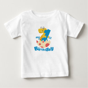 1st Birthday Dinosaur Baby T-Shirt