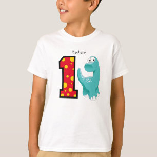 1st Birthday Dinosaur Custom T-Shirt