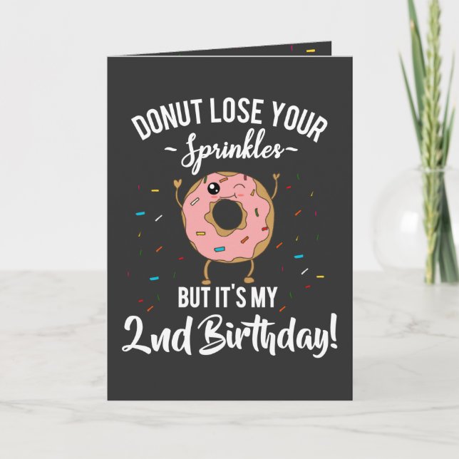 1st Birthday Donut Theme 1 Year Old Personalized C Card (Front)