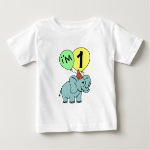 1st Birthday Elephant Baby T-Shirt