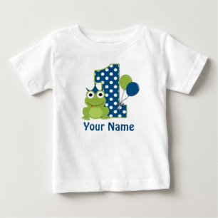 1st Birthday Frog Personalized Shirt